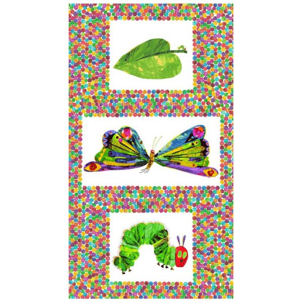 the very hungry caterpillar panel butterfly leaf