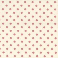 iivory-pink polka dot fabric