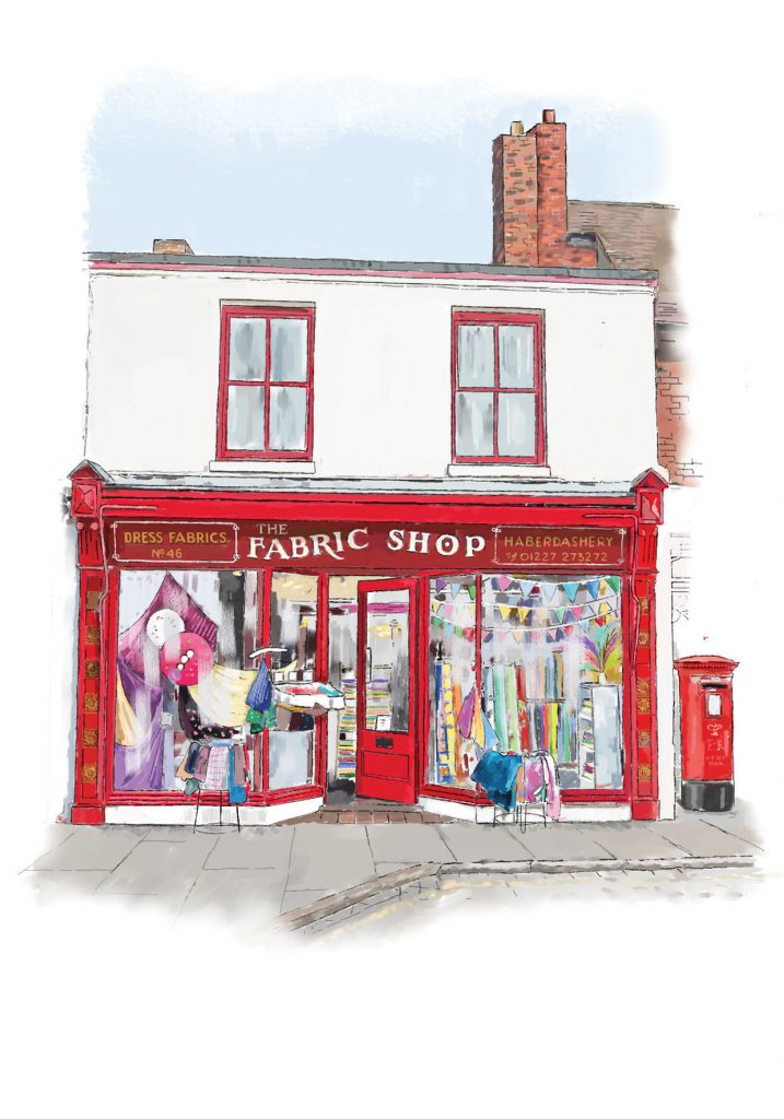 the fabric shop whitstable shop front