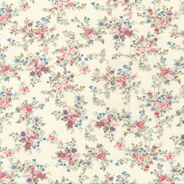 pretty floral print on ivory