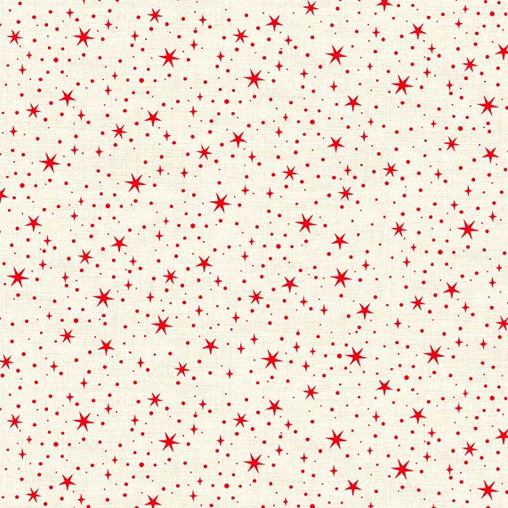Red stars on cream background