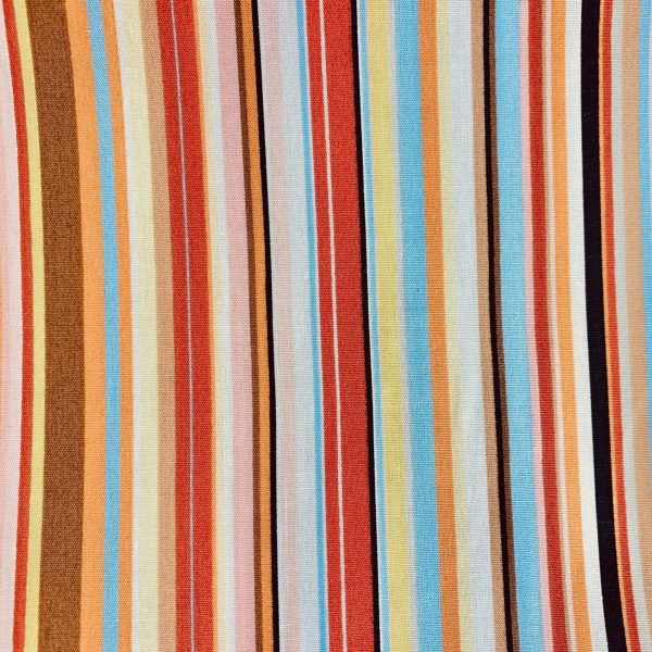 multi coloured stripe poplin