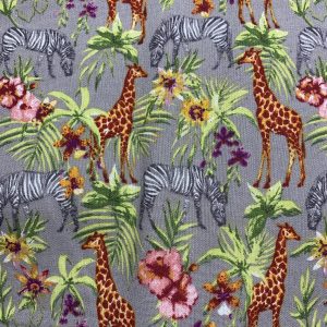 safari print linen viscose fabric