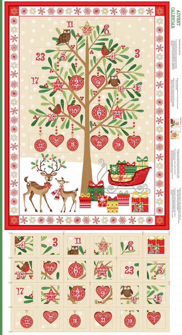 tree and reindeer scene advent calendar