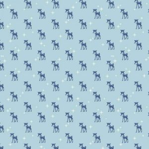 reindeer print on blue fabric