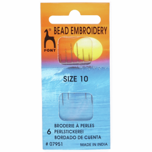 Hand Sewing Needles: Beading/Embroidery: Gold Eye: Size 10