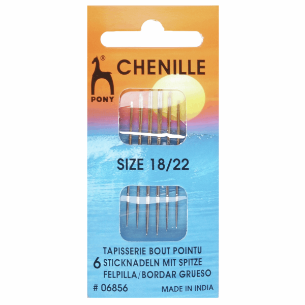 Hand Sewing Needles: Chenille: Gold Eye: Size 18-22