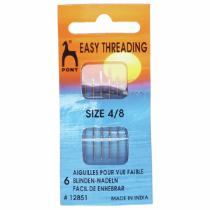 Hand Sewing Needles: Easy Thread: Gold Eye: Size 4-8