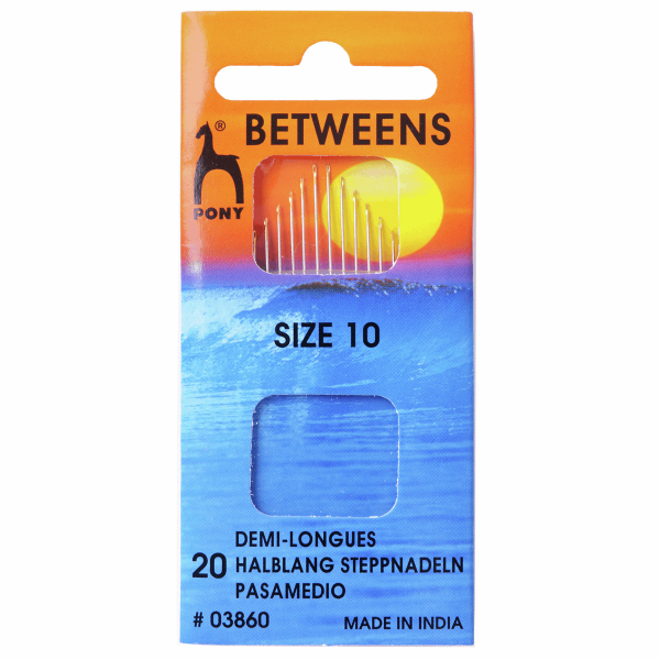 Hand Sewing Needles: Betweens: Gold Eye: Size 10