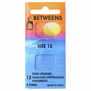 Hand Sewing Needles: Betweens: Gold Eye: Size 12