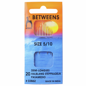 Hand Sewing Needles: Betweens: Gold Eye: Size 5-10